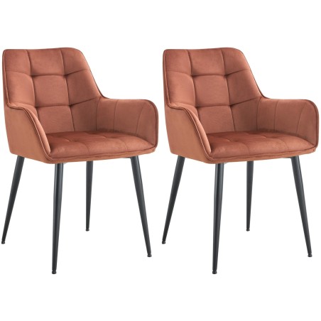 Chaise Wandsworth — Velours · Marron
