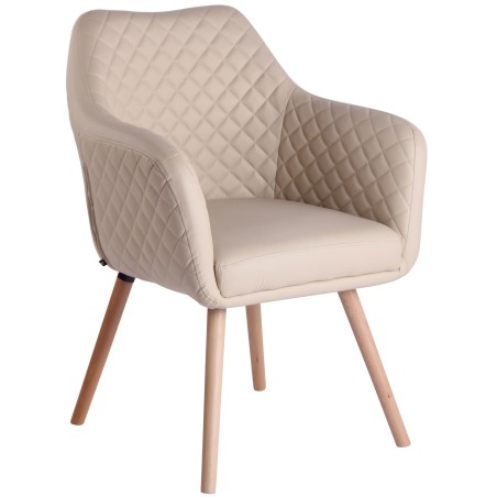 Chaise Farringdon — Similicuir · Crème