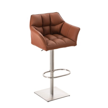 Fauteuil de bar Wooster — Similicuir · Marron clair