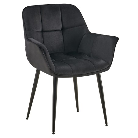 Chaise Finsbury — Velours · Noir