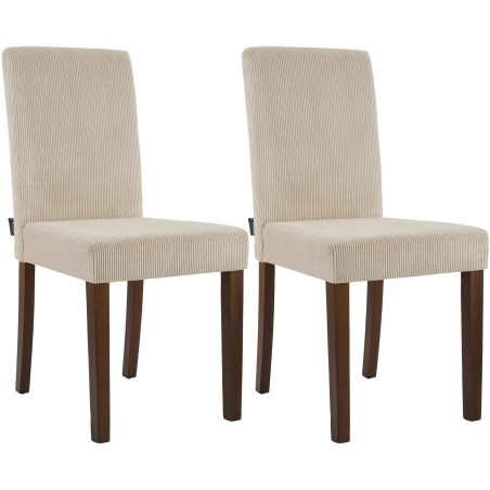 Chaises Hampstead — Velours côtelé · Marron clair