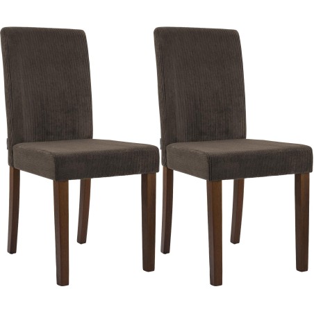 Chaises Hampstead — Velours côtelé · Marron