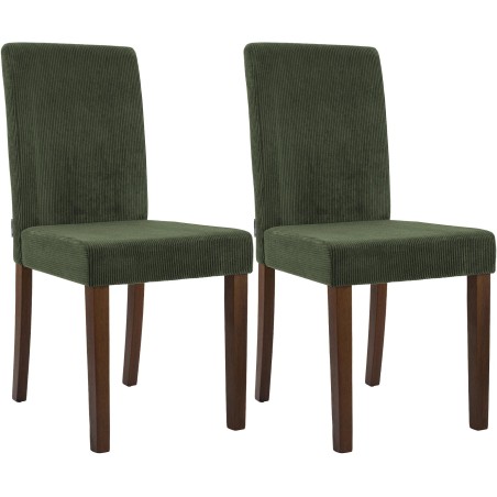 Chaises Hampstead — Velours côtelé · Vert