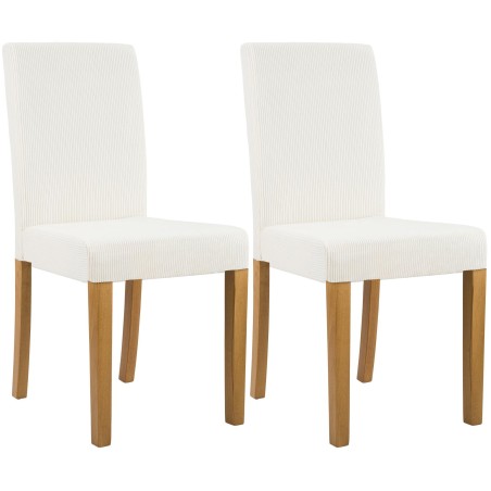 Chaises Hampstead — Velours côtelé · Crème