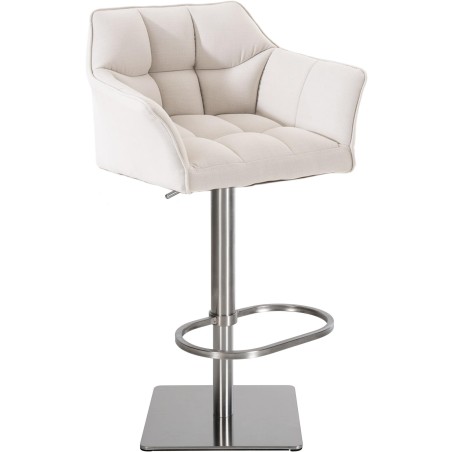Fauteuil de bar Wooster — Tissu · Blanc