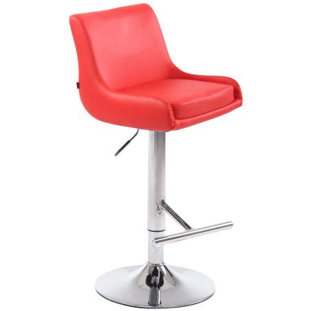Tabouret de bar Pine — Similicuir · Rouge