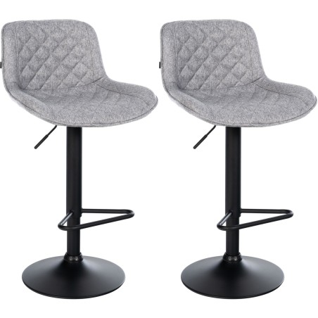 Tabourets de bar Beaver — Tissu · Gris