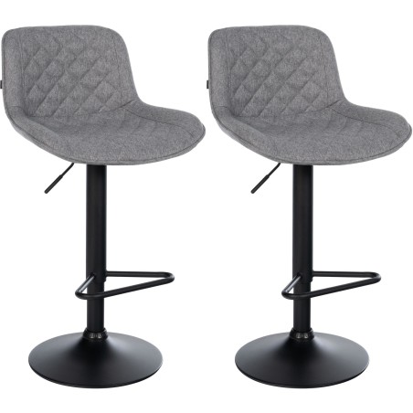 Tabourets de bar Beaver — Tissu · Gris foncé