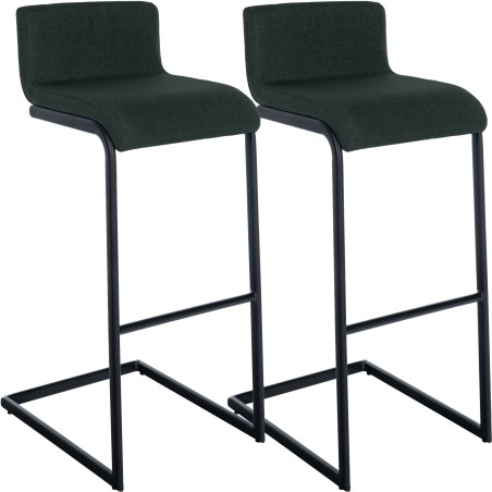 Tabourets de bar Leadenhall — Tissu · Gris foncé