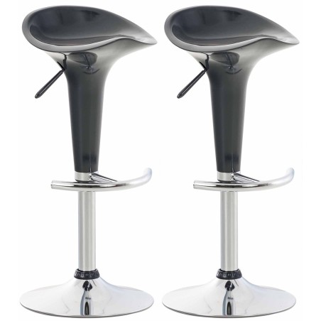 Tabourets de bar Cheapside — Plastique · Gris