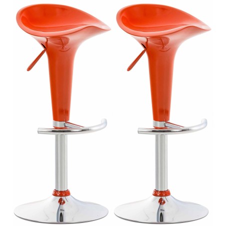 Tabourets de bar Cheapside — Plastique · Orange
