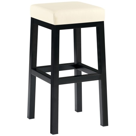 Tabouret de bar Rector — Similicuir · Crème