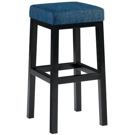 Tabouret de bar Rector — Tissu · Bleu