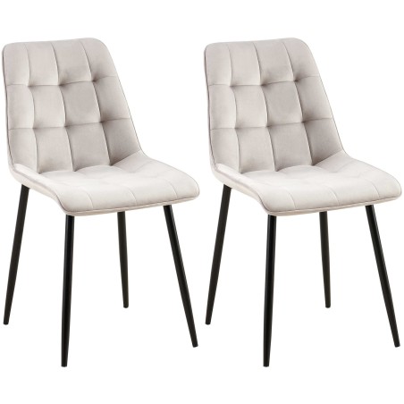 Chaises Chambers — Velours · Gris