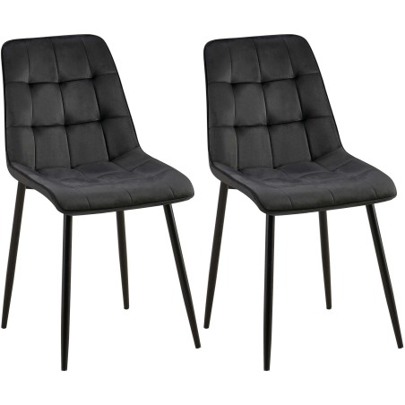 Chaises Chambers — Velours · Noir