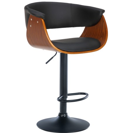 Tabouret de bar Cortlandt — Similicuir · Noir