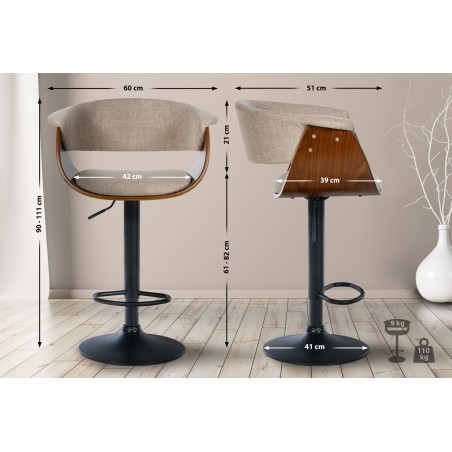 Tabouret de bar Cortlandt