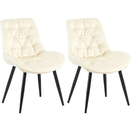 Chaises William — Velours · Crème