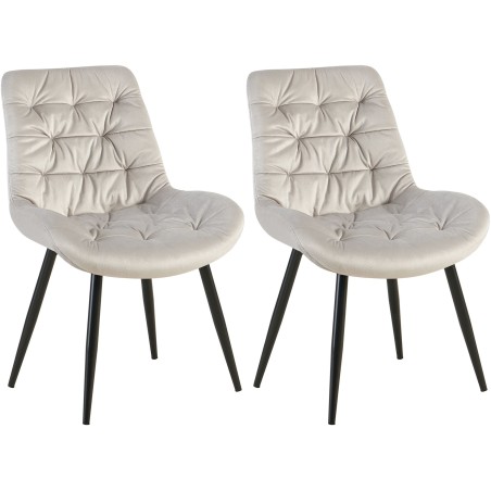 Chaises William — Velours · Gris