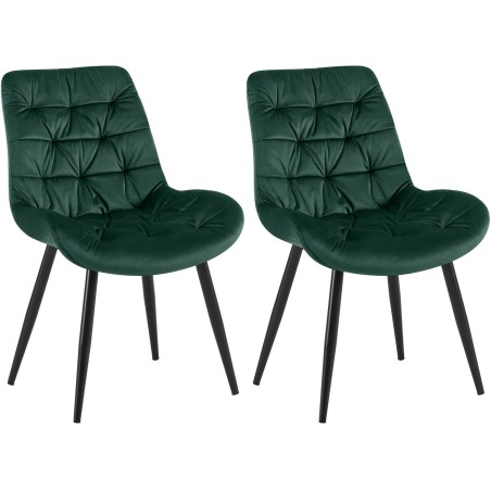 Chaises William — Velours · Vert
