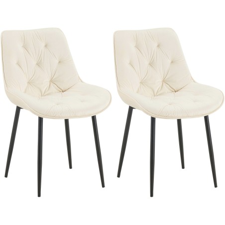 Chaises Barclay — Velours · Crème