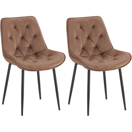 Chaises Barclay — Velours · Marron