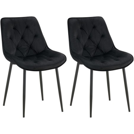 Chaises Barclay — Velours · Noir