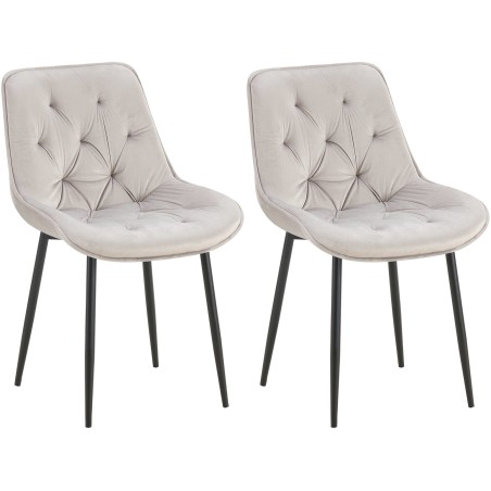 Chaises Barclay — Velours · Gris