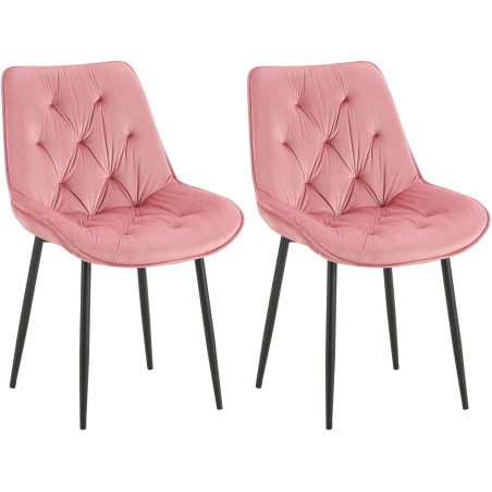 Chaises Barclay — Velours · Rose