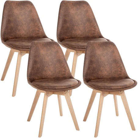 Chaises Duane — Similicuir · Marron