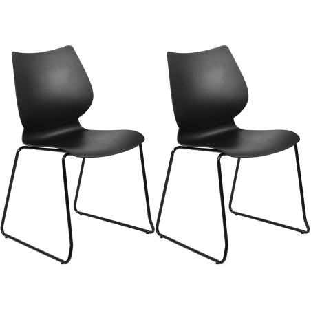 Chaises Stockwell — Plastique · Noir