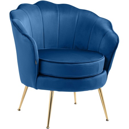 Fauteuil Tuileries — Velours · Bleu