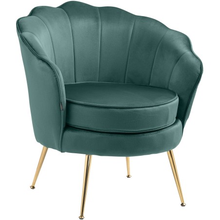 Fauteuil Tuileries — Velours · Vert