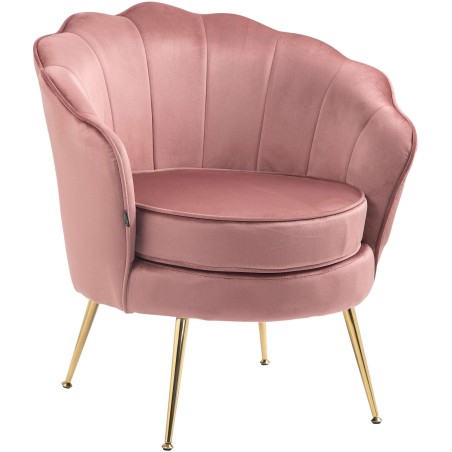Fauteuil Tuileries — Velours · Rose