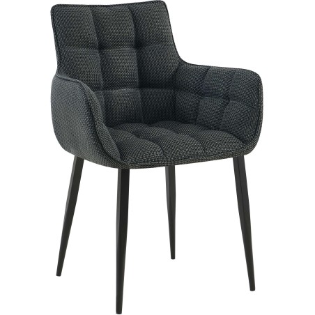 Chaise Savile — Tissu · Gris titane