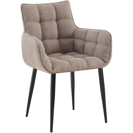 Chaise Savile — Tissu · Marron terre