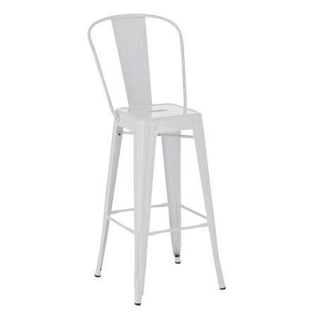Tabouret de bar Shadwell — Métal · Blanc