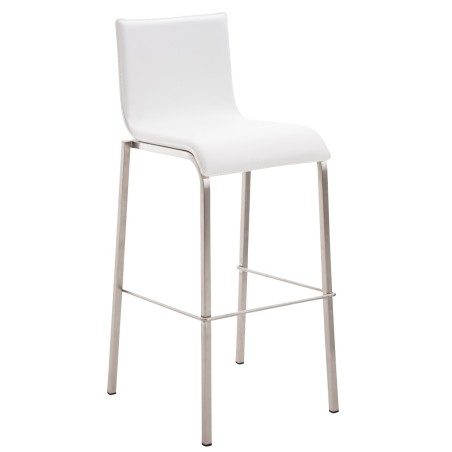 Tabouret de bar Cannon — Similicuir · Blanc