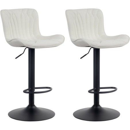 Tabouret de bar Cornhill — Tissu · Crème