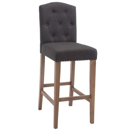 Tabouret de bar Bishopsgate — Tissu · Gris foncé