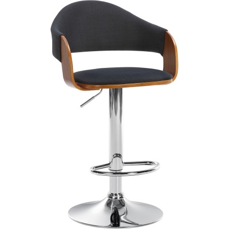 Tabouret de bar Threadneedle — Tissu · Noir