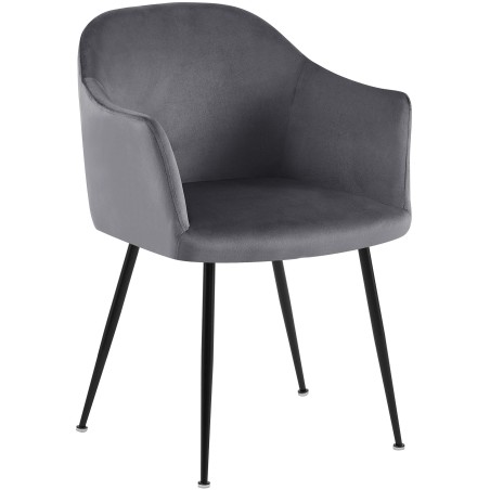 Chaise Grosvenor — Velours · Gris foncé