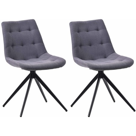 Chaises Berkeley — Tissu · Gris foncé