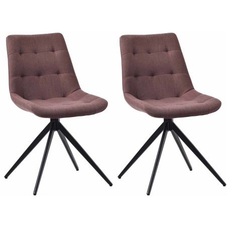 Chaises Berkeley — Tissu · Marron