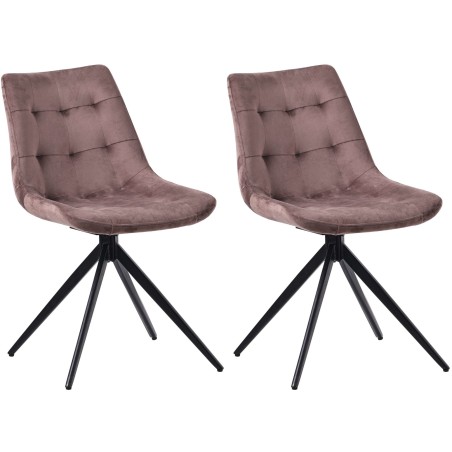 Chaises Berkeley — Velours · Marron