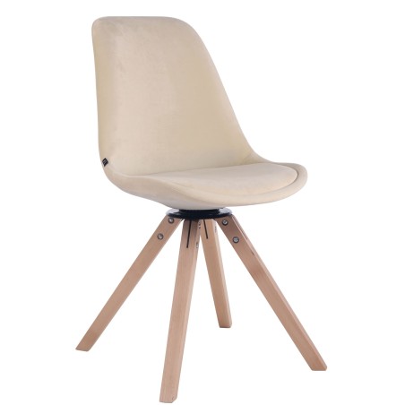 Chaise Hanover — Velours · Crème
