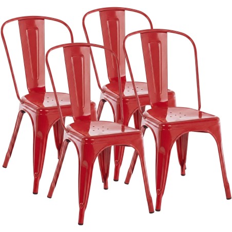 Chaise Southwark — Métal · Rouge