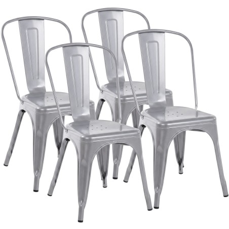 Chaise Southwark — Métal · Argenté