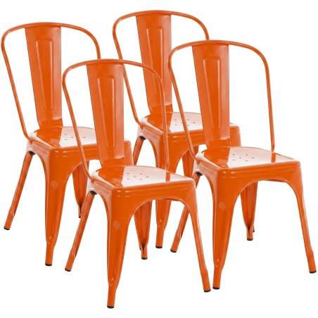 Chaise Southwark — Métal · Orange