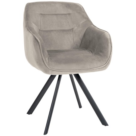 Chaise Regent — Velours · Gris